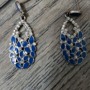 Blue and Silver Earrings